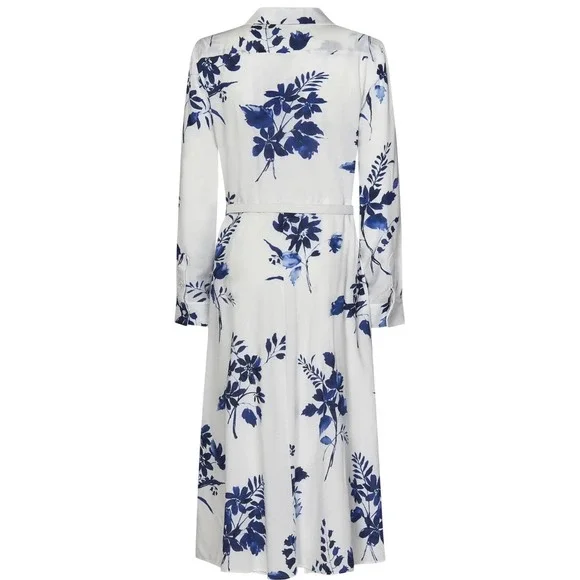aniyah midi dress Aniyah belted silk-satin midi wrap dress - navy